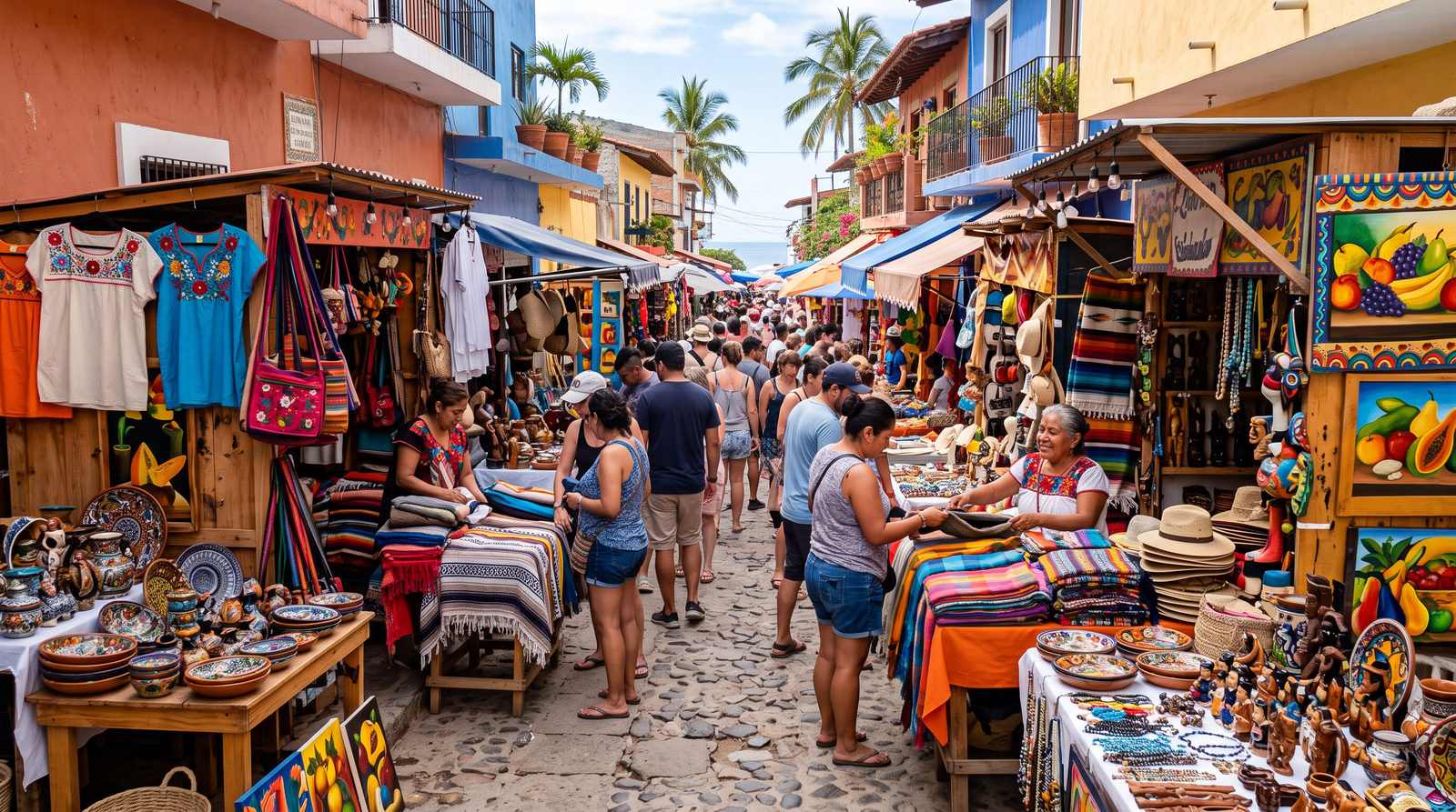Interior de una galería de arte en el centro histórico de Puerto Vallarta